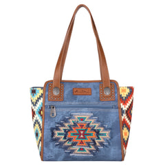 Montana West Aztec Jean Denim Collection Tote - Cowgirl Wear