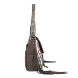 Montana West Genuine Hair-On Cowhide Collection Aztec Tapestry Concealed Carry Hobo - Cowgirl Wear