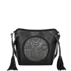 Montana West Tooled Collection Saddle Bag - Black - Cowgirl Wear