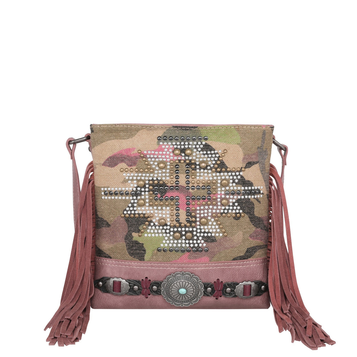 Montana West Aztec Collection Camo Print Canvas Concealed Carry Crossbody - Cowgirl Wear