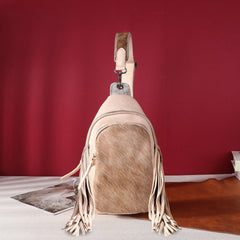 Montana West Genuine Hair-On Cowhide Fringe Crossbody/Sling/Chest Bag - Cowgirl Wear