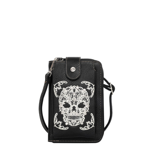 Montana West Sugar Skull Collection Phone Wallet/Crossbody - Cowgirl Wear