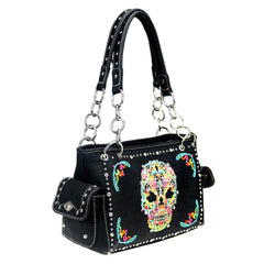 Sugar Skull Concealed Carry Satchel - Cowgirl Wear