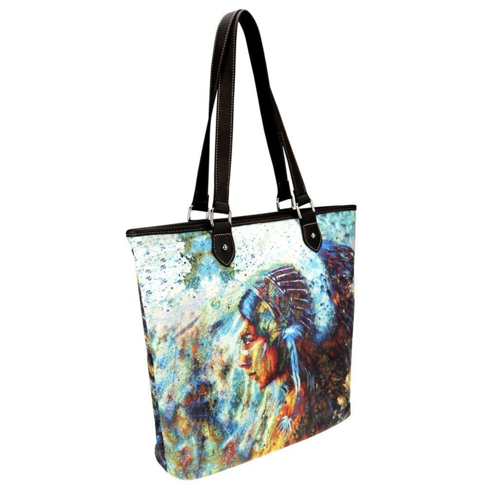 Indian Chieftess Canvas Tote Bag - Cowgirl Wear