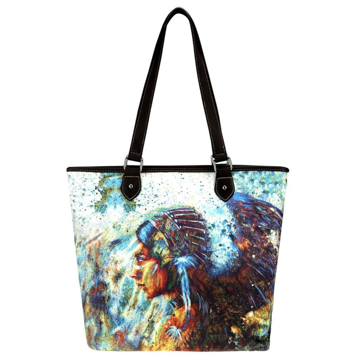 Indian Chieftess Canvas Tote Bag - Cowgirl Wear