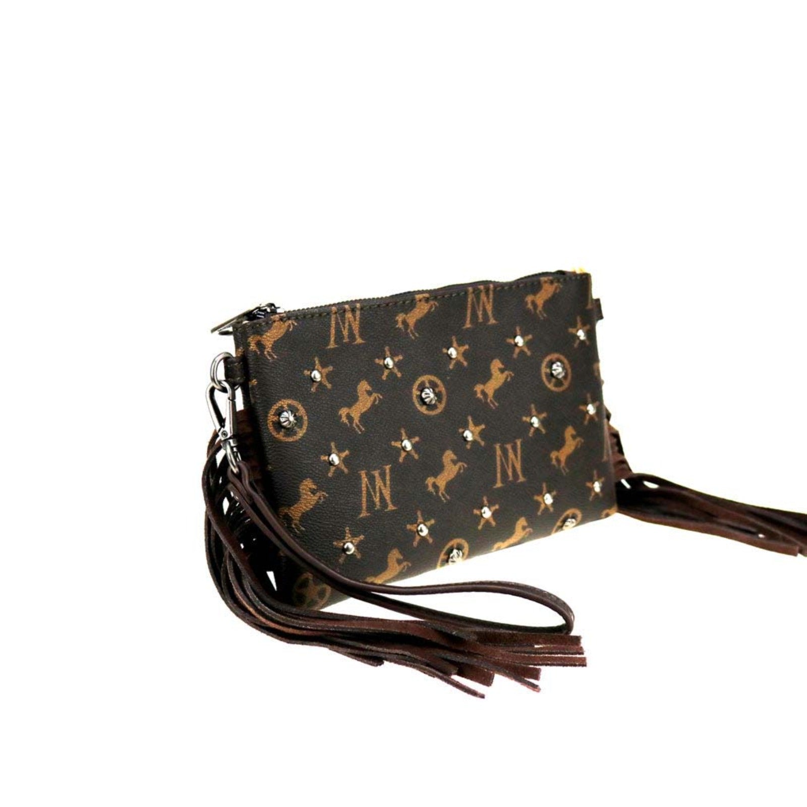 Cypress Signature Monogram Fringe Clutch - Cowgirl Wear