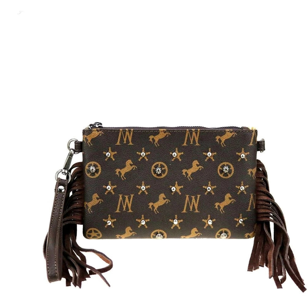 Cypress Signature Monogram Fringe Clutch - Cowgirl Wear