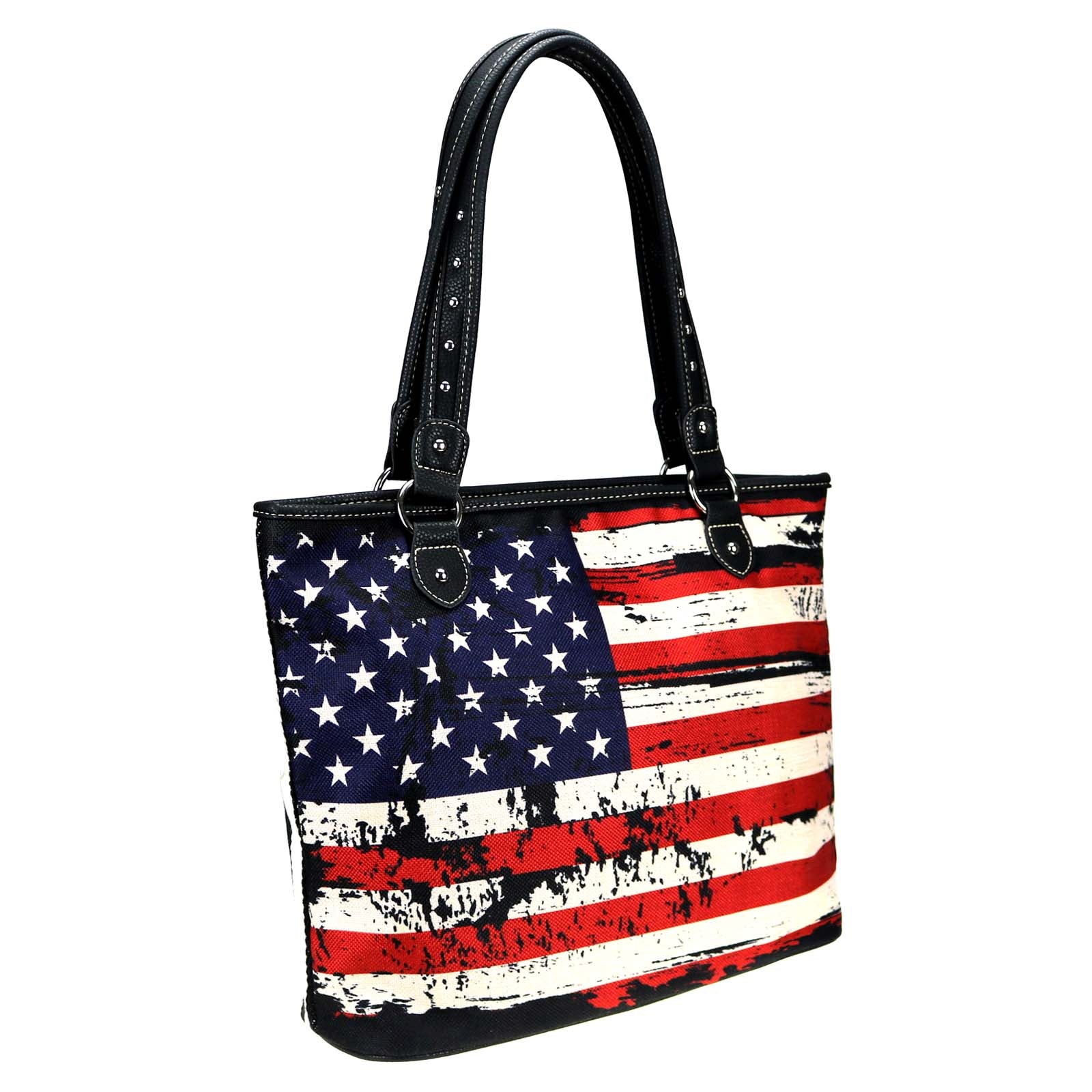 Montana West American Flag Canvas Tote Bag - Cowgirl Wear