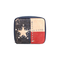 Montana West Western Design  Pill Box Travel Organizer/ Zippered Case Texas Flag print - Cowgirl Wear