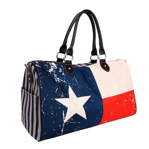 Texas Flag Canvas Weekender Bag - Cowgirl Wear