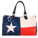 Texas Flag Canvas Weekender Bag
