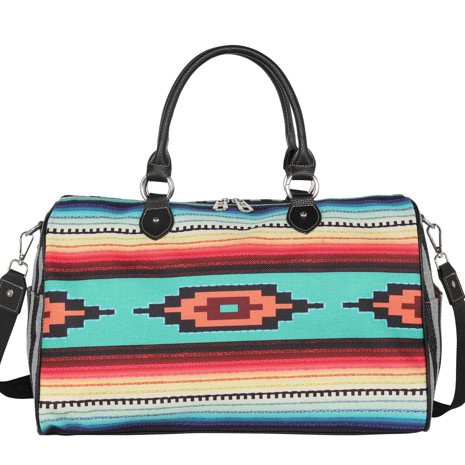 Montana West Aztec Print Collection Canvas Weekender Bag - Cowgirl Wear