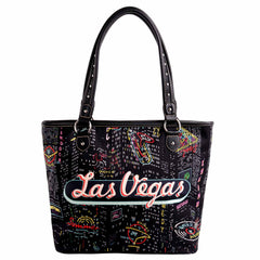 Black Las Vegas Canvas Tote Bag - Cowgirl Wear