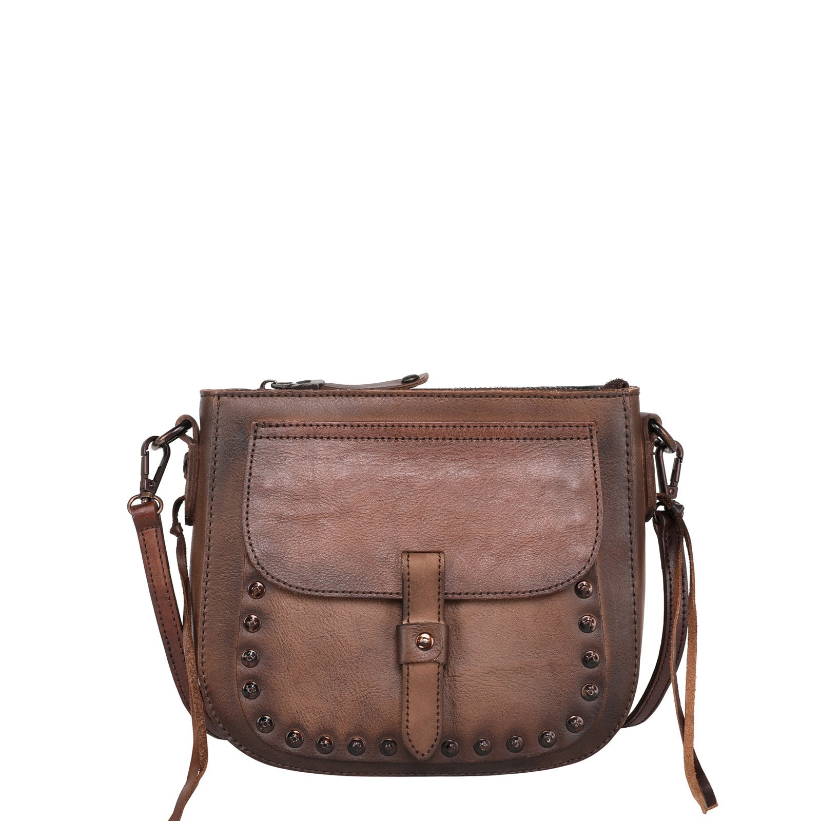 Montana West Genuine Leather Collection Crossbody - Cowgirl Wear