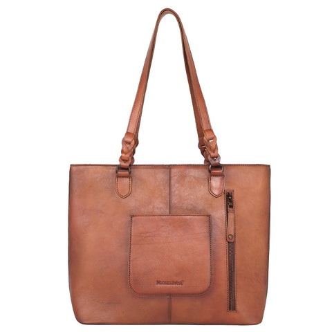Montana West Genuine Leather Collection Concealed Carry Tote - Cowgirl Wear