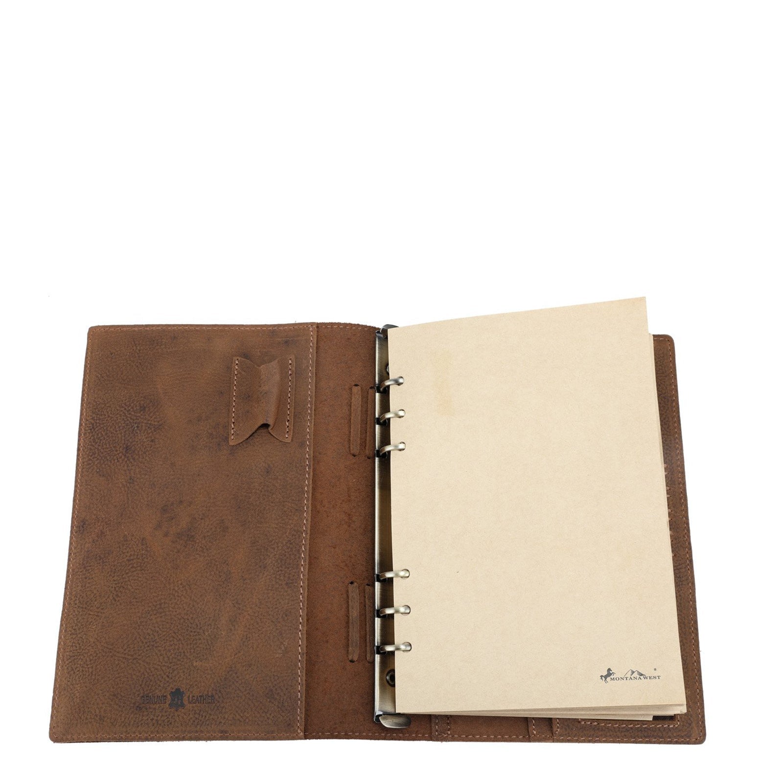 Montana West Western Vintage Genuine Leather Journal Notebook Handheld Size 6.5" x 9.25" (150 Sheets/300 Pages) - Cowgirl Wear