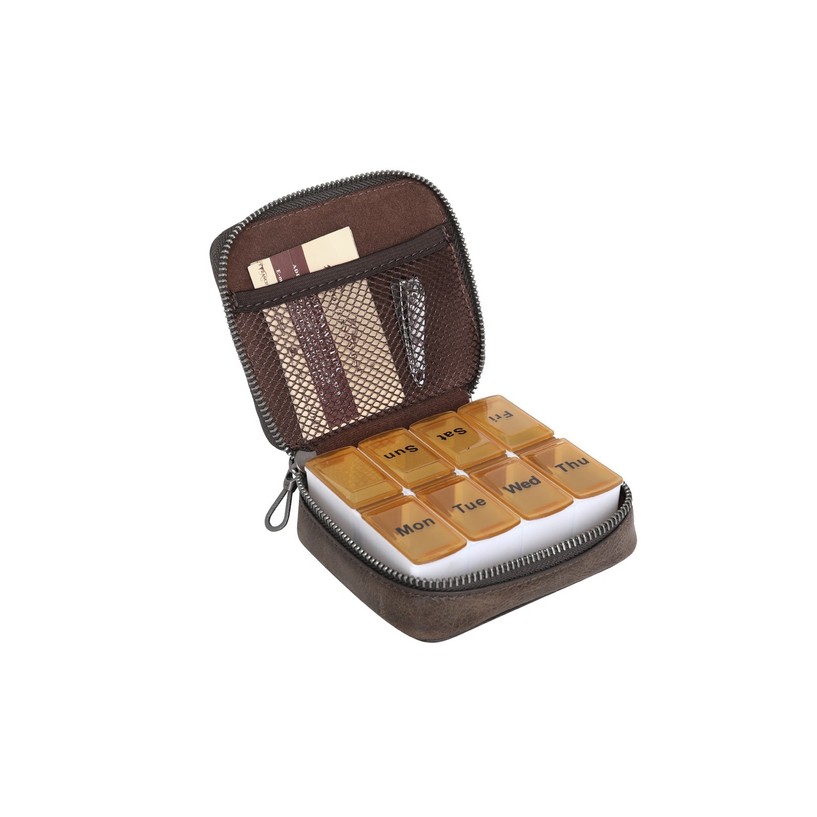 Montana West Genuine Leather  Pill Box Travel Organizer/ Zippered Case - Cowgirl Wear