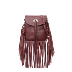 Montana West Fringe Genuine Leather Crossbody Bag - Cowgirl Wear