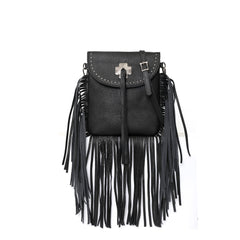 Montana West Fringe Genuine Leather Crossbody Bag - Cowgirl Wear