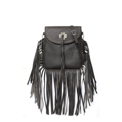 Montana West Fringe Genuine Leather Crossbody Bag - Cowgirl Wear