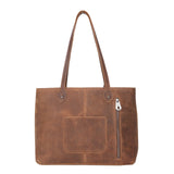Montana West Genuine Leather Studs Collection Concealed Carry Tote - Cowgirl Wear