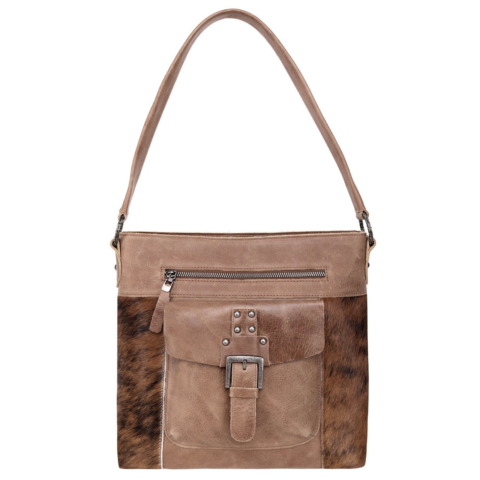 Montana West Genuine Leather Hair-On Cowhide Collection Hobo - Cowgirl Wear