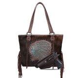 Trinity Ranch Hair-On Cowhide Indian Chief Collection Concealed Carry Tote