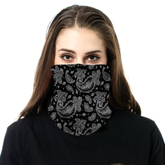 Paisley Print Neck Gaiter Face Mask Reusable, Washable Bandana /Head Wrap Scarf-1Pcs/Pack - Cowgirl Wear