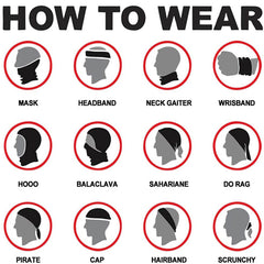Sugar Skull Print Neck Gaiter Face Mask Reusable, Washable Bandana /Head Wrap Scarf-1Pcs/Pack - Cowgirl Wear