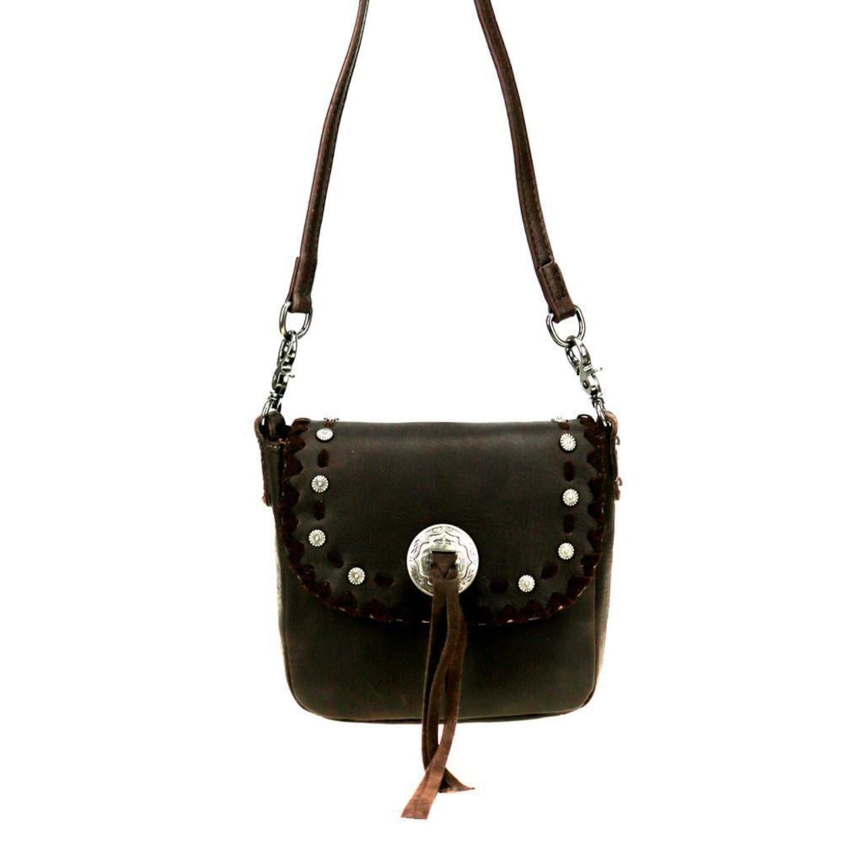 Montana West Genuine Leather Crossbody Bag - Cowgirl Wear