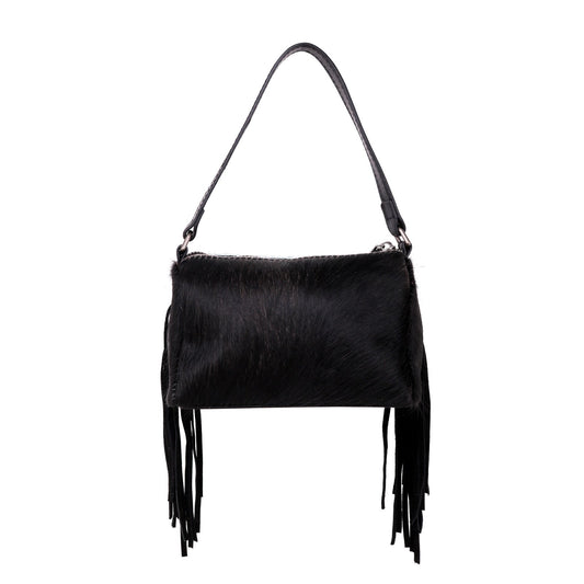 Genuine Leather Calf Hair Collection Fringe Crossbody Bag - Cowgirl Wear