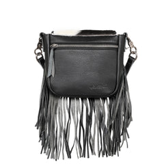 Montana West Genuine Leather Hair-On Collection Fringe Crossbody - Cowgirl Wear