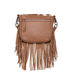 Montana West Genuine Leather Hair-On Collection Fringe Crossbody - Cowgirl Wear