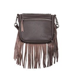 Montana West Genuine Leather Hair-On Collection Fringe Crossbody - Cowgirl Wear