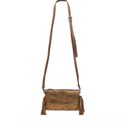 Montana West Hair-On Cowhide Leather Fringe Clutch/Crossbody - Cowgirl Wear