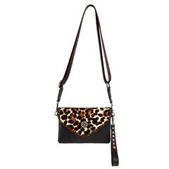 Montana West 100% Genuine Leather Hair-On Hide Collection Clutch/Crossbody - Cowgirl Wear