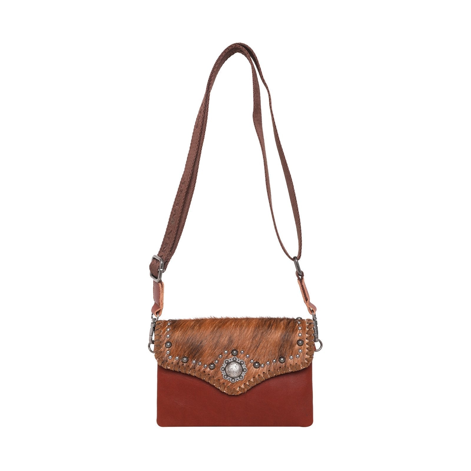 Montana West 100% Genuine Leather Hair-On Collection Crossbody - Cowgirl Wear