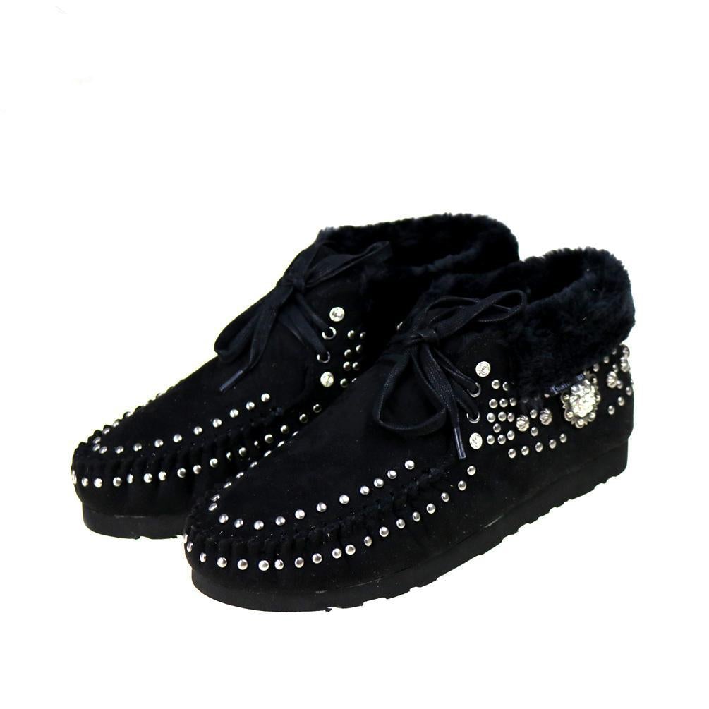 Montana West Western Style Studded Design Moccasins - Cowgirl Wear