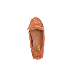 Leather Suede Moccasin Slipper Studs Accents - Cowgirl Wear