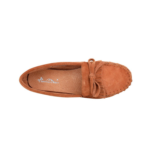 Leather Suede Moccasin Slipper - Cowgirl Wear