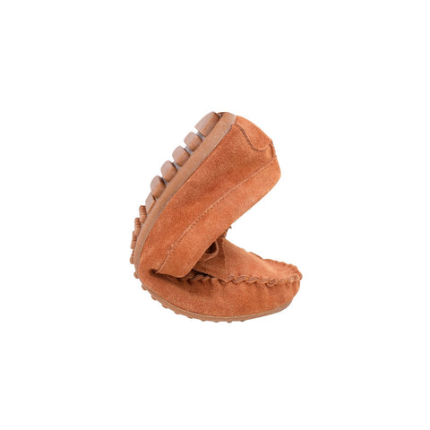 Leather Suede Moccasin Slipper - Cowgirl Wear