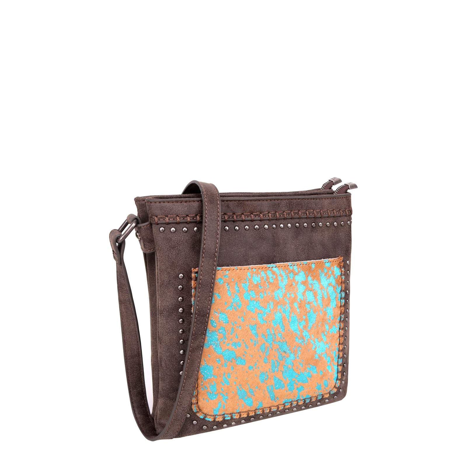 Trinity Ranch Hair-On Leather Collection Concealed Carry Crossbody Bag - Cowgirl Wear