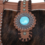 Trinity Ranch Hair-On Leather Collection Concealed Carry Satchel - Cowgirl Wear