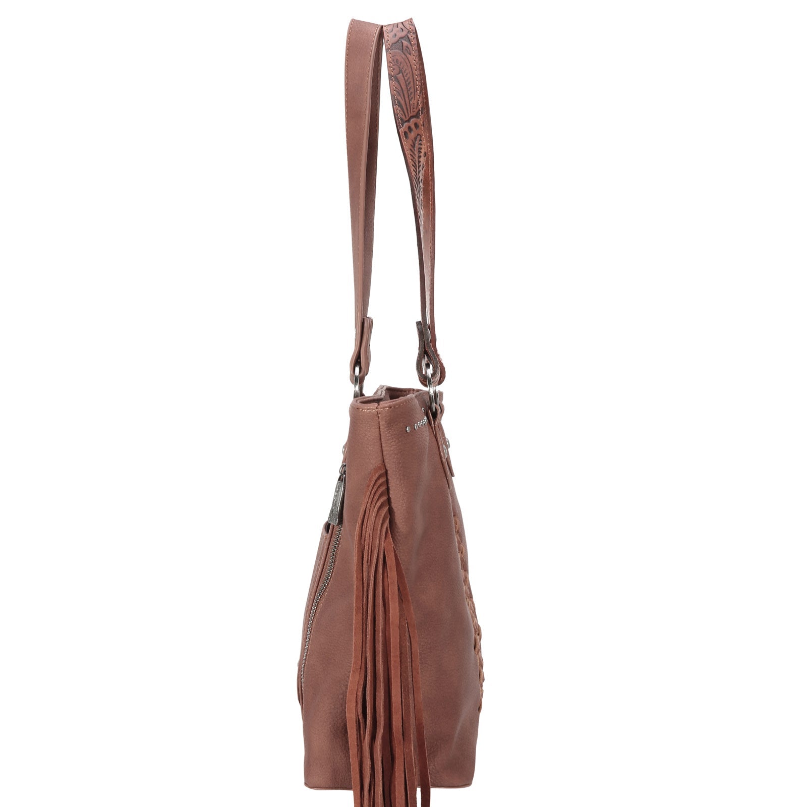 Trinity Ranch Leather Fringe Collection Concealed Carry Tote - Cowgirl Wear