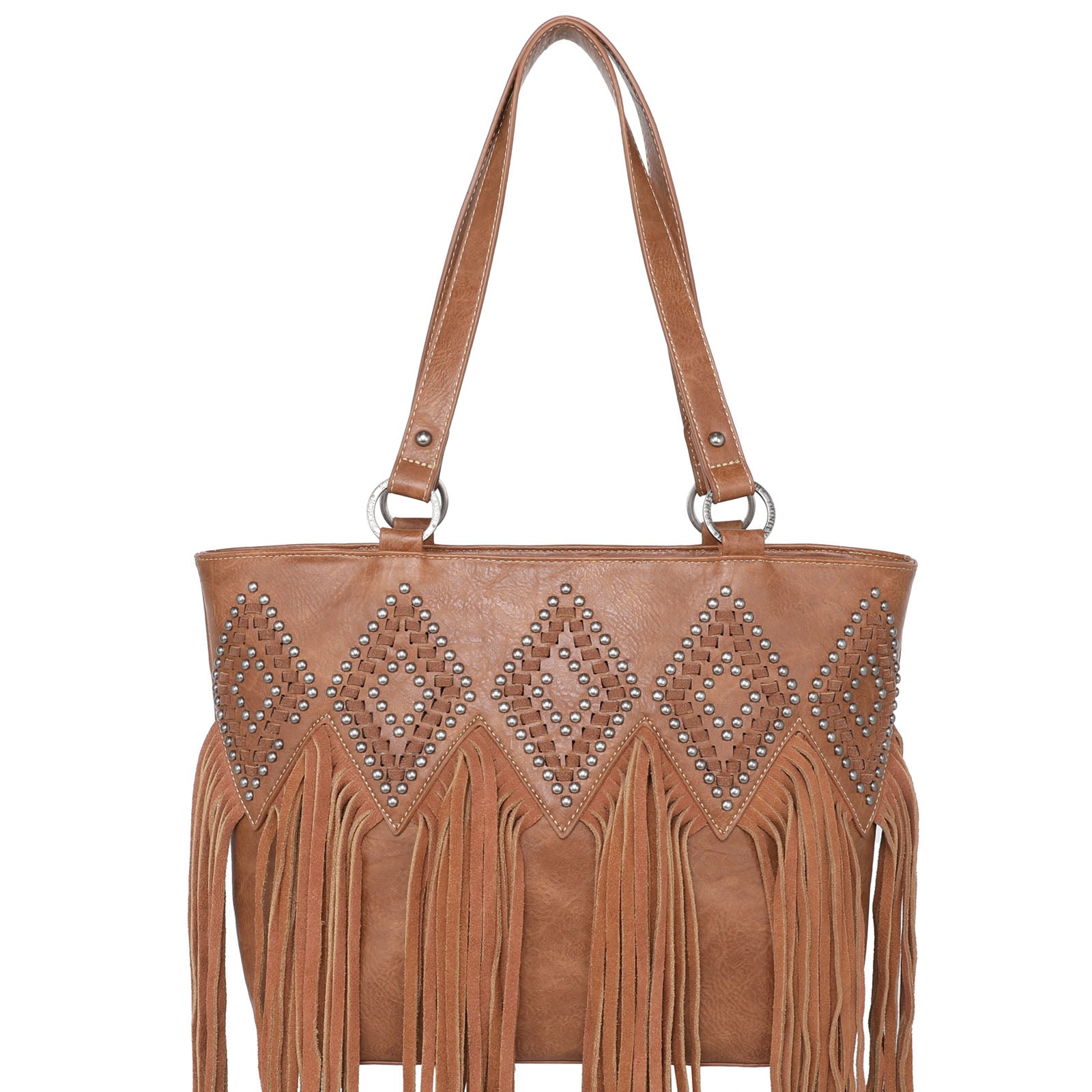 Trinity Ranch Fringe Genuine Leather Concealed Carry Tote - Cowgirl Wear