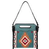 Trinity Ranch Leather Aztec Tapestry Collection Concealed Carry Hobo - Cowgirl Wear