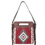 Trinity Ranch Leather Aztec Tapestry Collection Concealed Carry Hobo - Cowgirl Wear