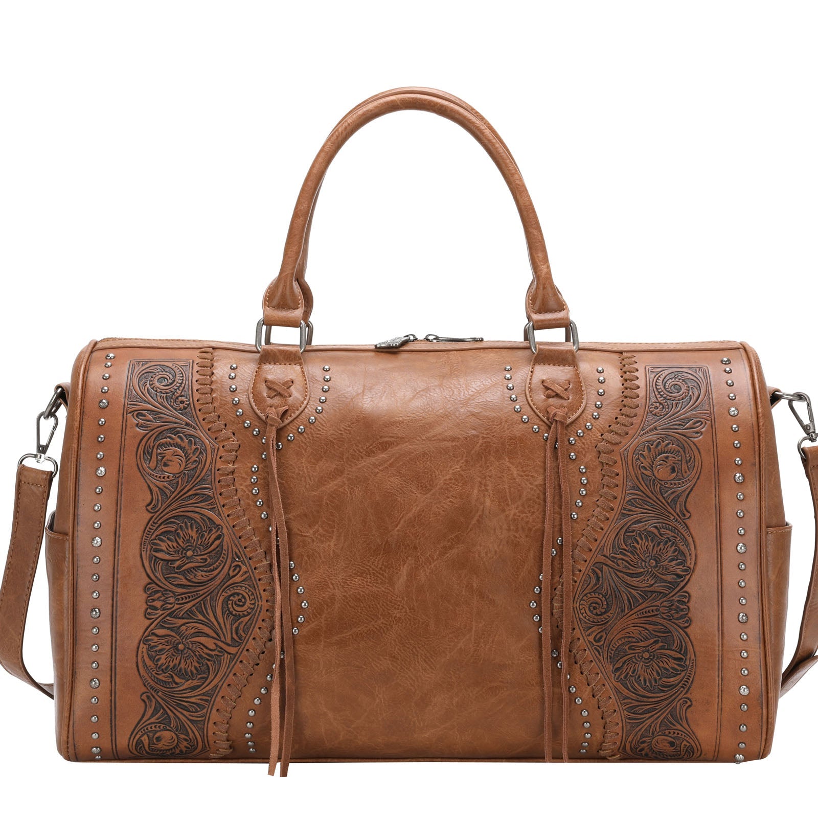Trinity Ranch Tooled Collection Weekender Bag - Cowgirl Wear