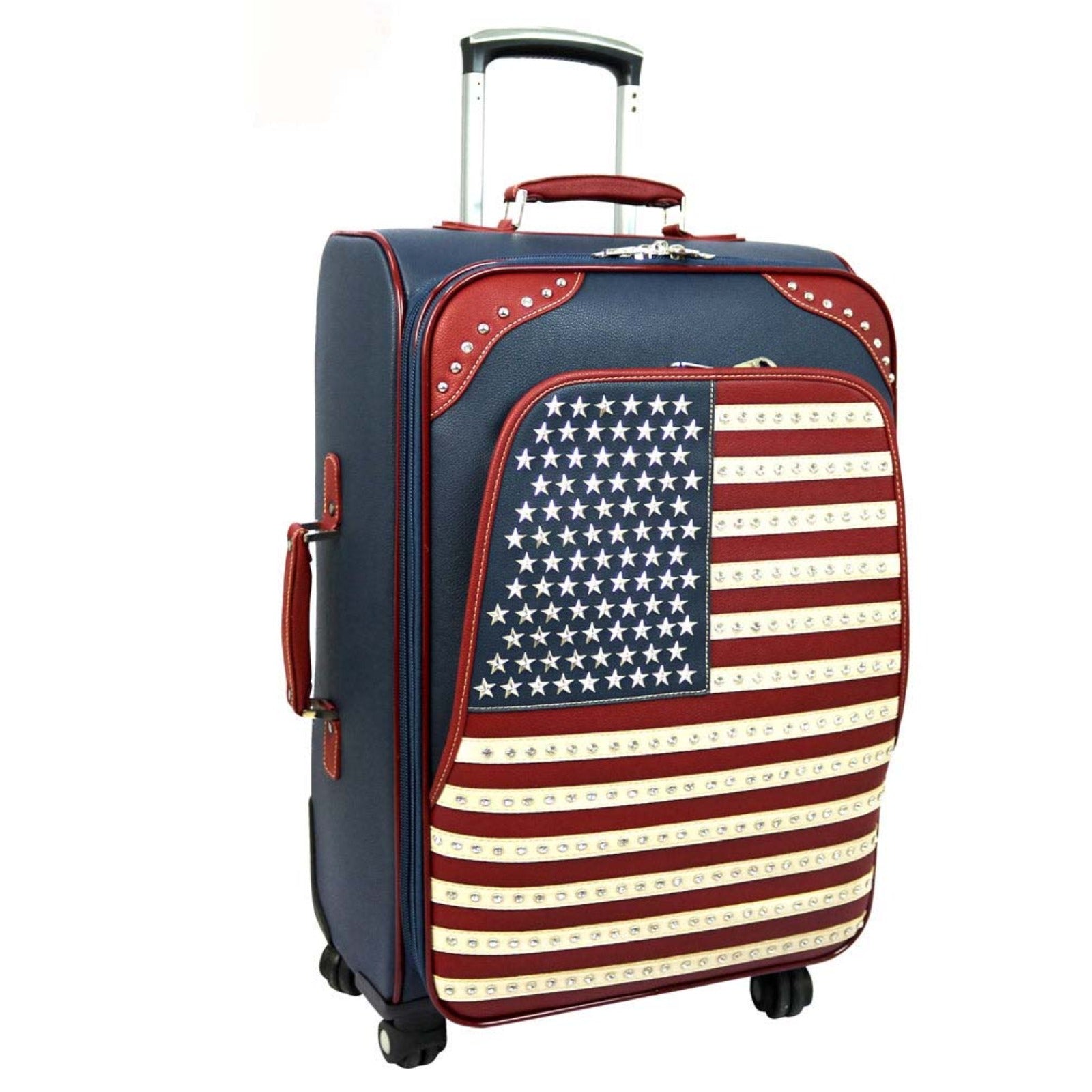 Montana West American Pride Collection 3 PC Luggage Set -Navy - Cowgirl Wear