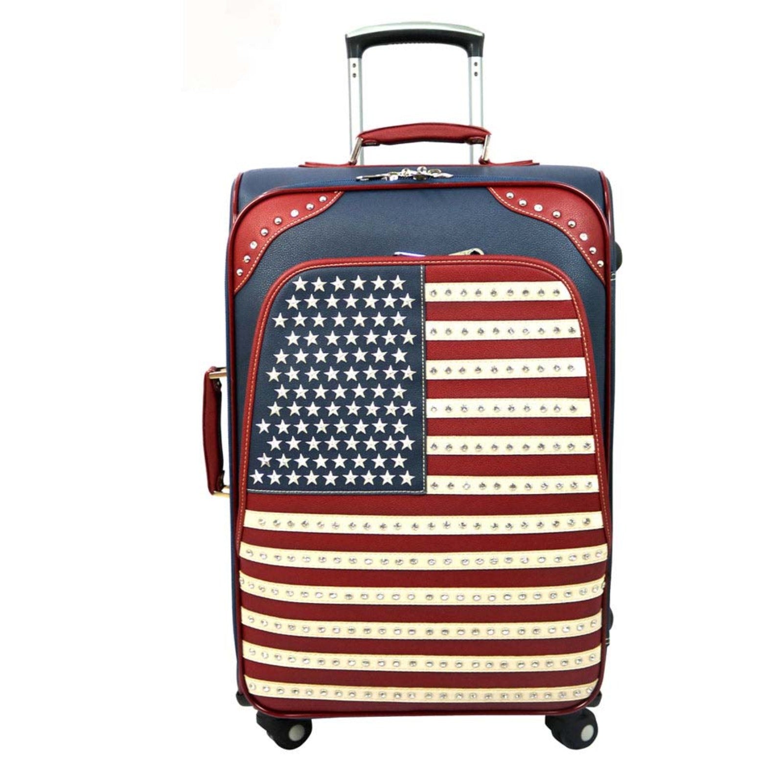 Montana West American Pride Collection 3 PC Luggage Set -Navy - Cowgirl Wear